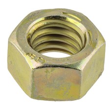 25 Pack 3/8-16 Grade 8 Hex Nuts Coarse Thread Yellow Zinc Fasteners