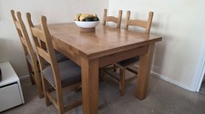 Modern Extendable Wooden Dining Table Set with 4 Chairs