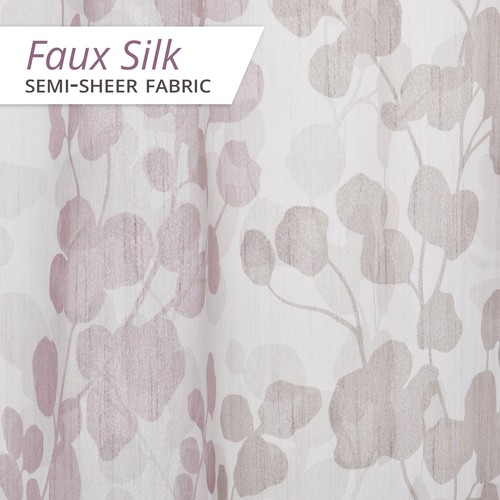 Zenna Home Sylvia Printed Faux Silk Fabric Shower Curtain, Machine Washable w... - Picture 4 of 7