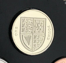 2008 ONE 1 POUND SHIELD BRILLIANT UNCIRCULATED BU BUNC 