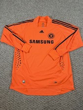 Chelsea Goalkeeper Football Shirt 2009 Soccer Adidas Jersey Orange Mens Size XL