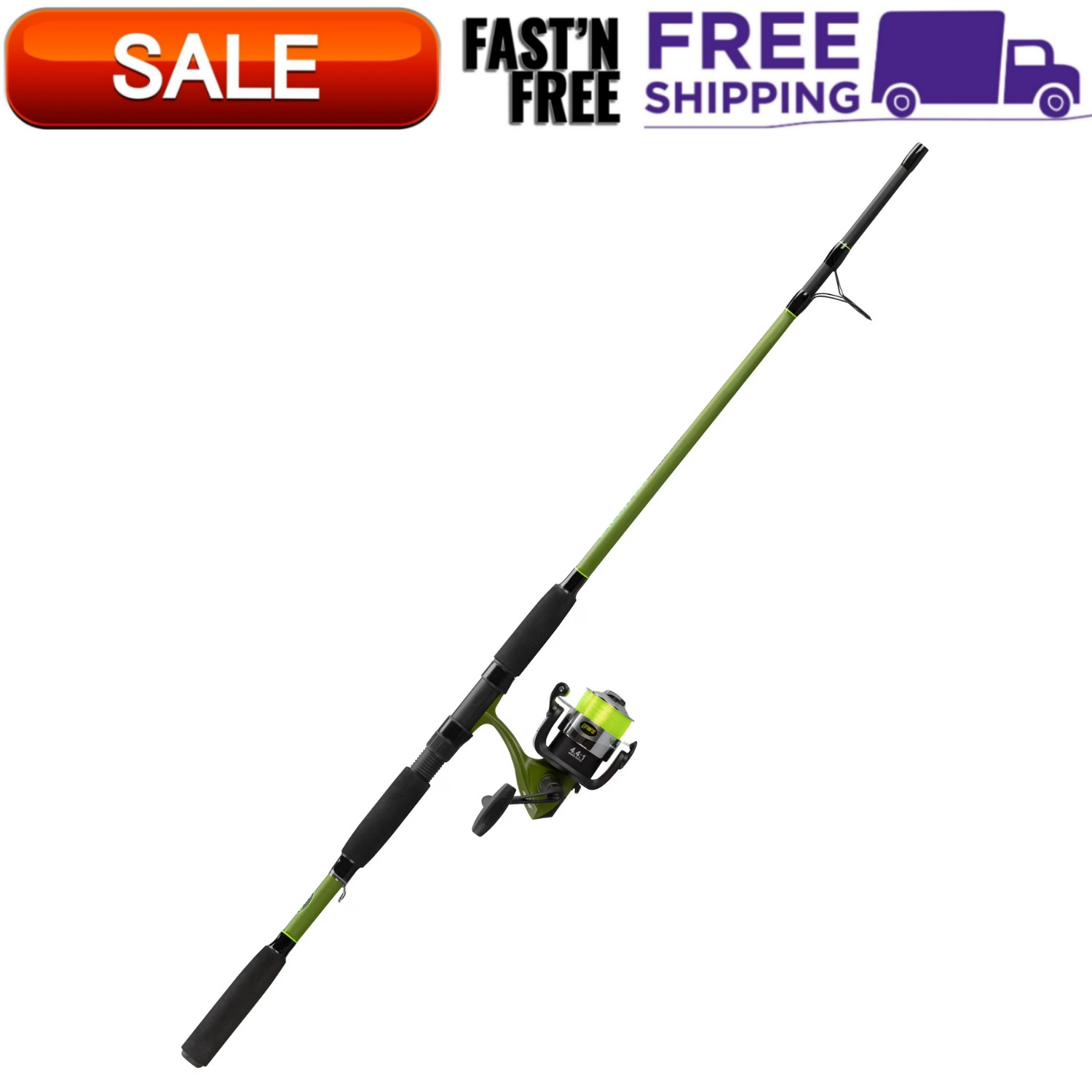 Lew's Valor 7 Ft Medium Heavy Spinning Rod and Reel Fishing 