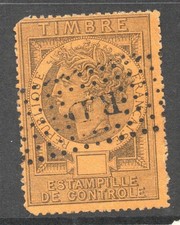 France 1800s Blank Control Revenue Used / RD Cancel - S65819