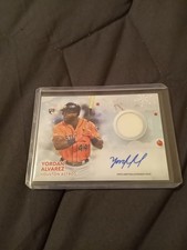 Yordan Alvarez 2020 Topps Holiday Autograph Relic RC #d 9/10