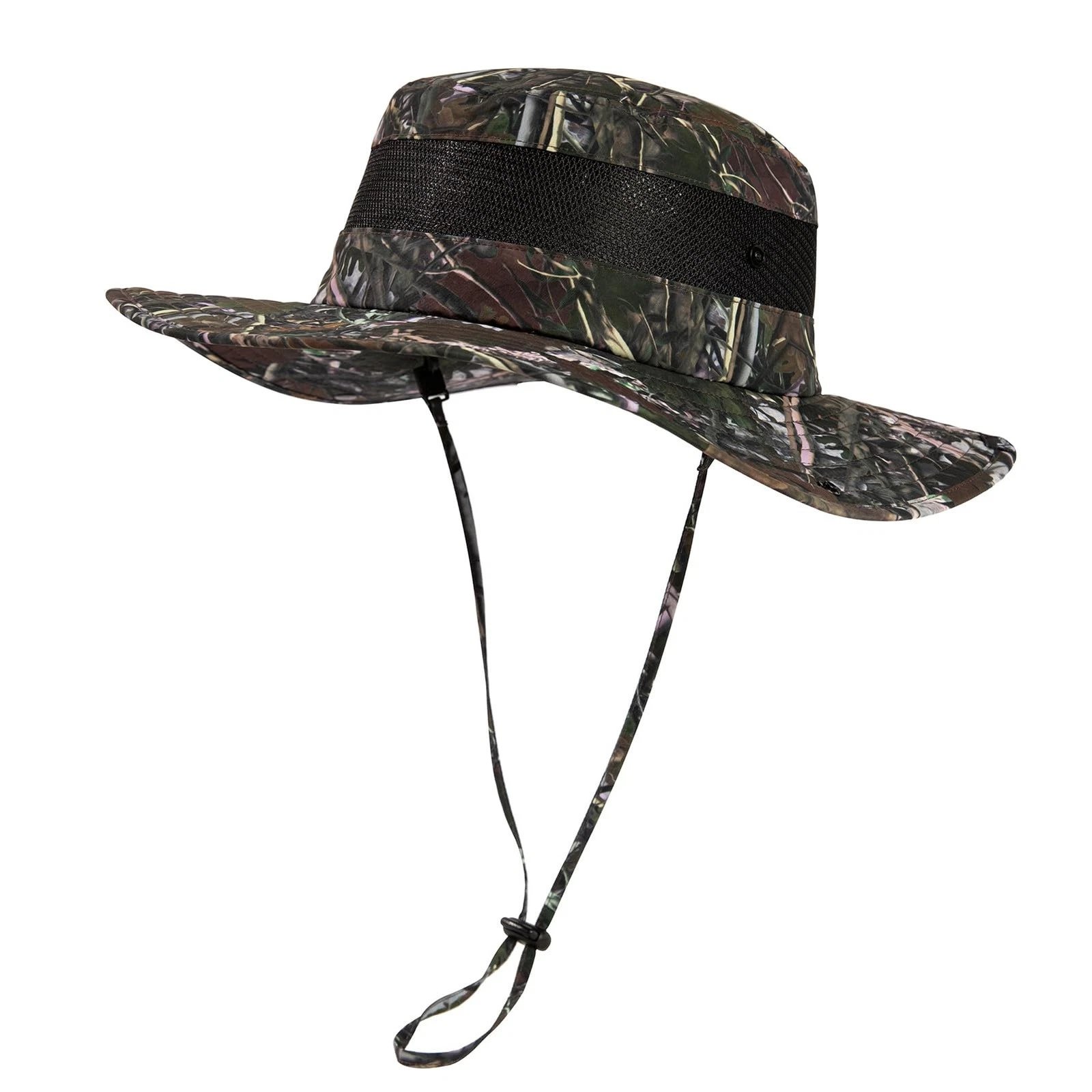 Camo Summer Mesh Bucket Sun Hats for Men Big Head Camouflage Wide Brim Boonie...