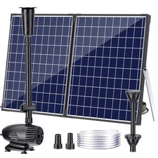 55W Solar Water Pump, Solar Water Fountain with Water Shortage Protection, So...
