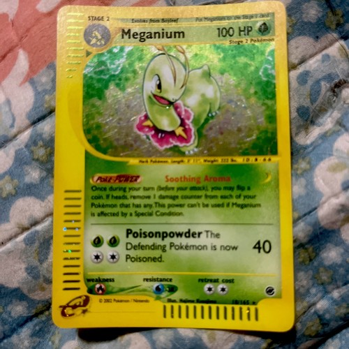 Meganium 18/165 Holo Rare Expedition Base Set 2002 Pokémon Vintage TCG - Picture 2 of 7