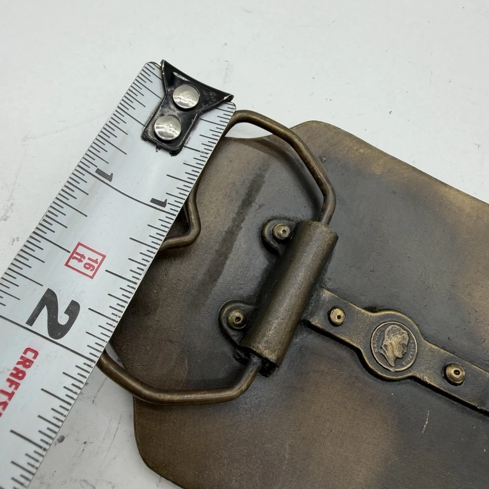 Fivela de cinto esmaltada Southwestern Stage Company American Express latão - Imagem 2 de 4