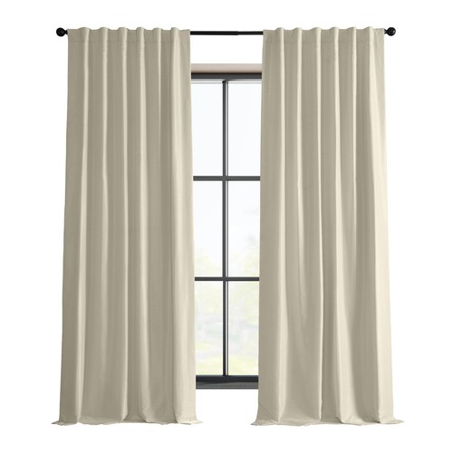 Faux Silk Blackout Curtains 108 Inches Long for Bedroom & Living Room Vintage...