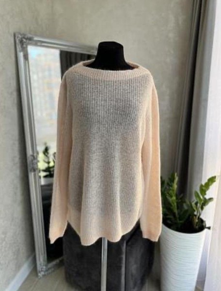 Women Laura Ashley Sweater Beige Mohair 38 / M /