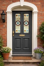 Bespoke Victorian Stained Glass Doors Frames Panels Made To Order 250 Deposit ..