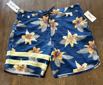 Hurley Men's Phantom-Eco Block Party 18 Boardshorts Blue Floral 34