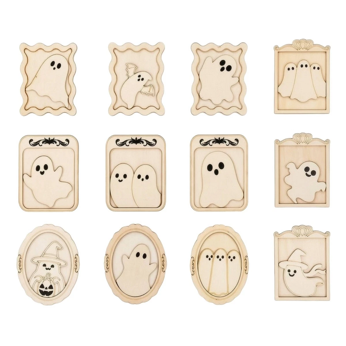 12 Piezas Marco De Fotos Para Pintar Sin Pintar Marco De Fotos con Soporte En Blanco