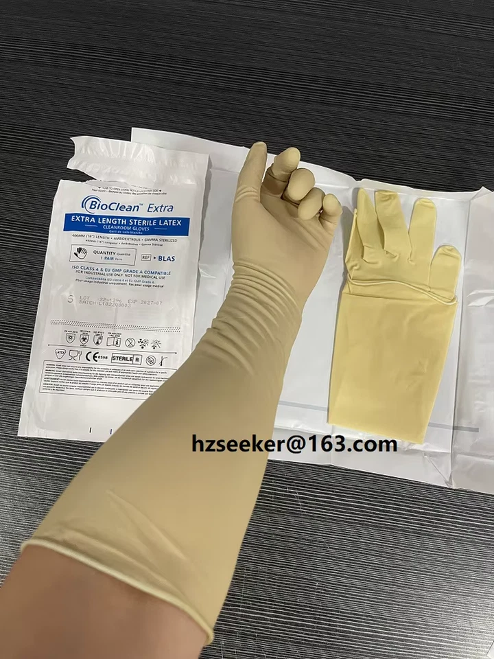 Ansell Bioclean Extra Blas (1 Pair)16 Inch Disposable Latex Cleanroom Glove ISO  - image 4 of 4