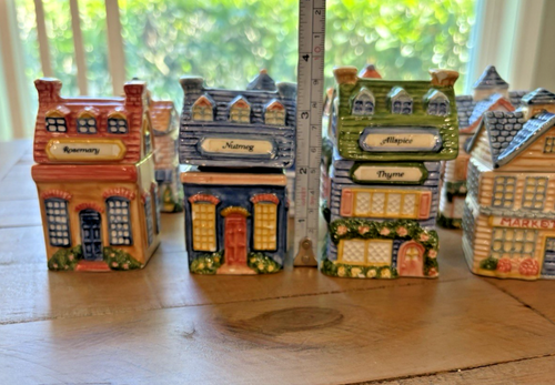 Vintage Set of 10 Avon Spice House Village NOT PERFECT No Rack Used - Picture 22 of 22