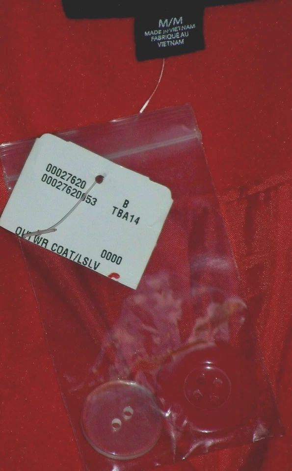 NWT Womens XXI Size M  MEDIUM Red HEAVYWEIGHT PEA JACKET Coat - Image 2 of 4