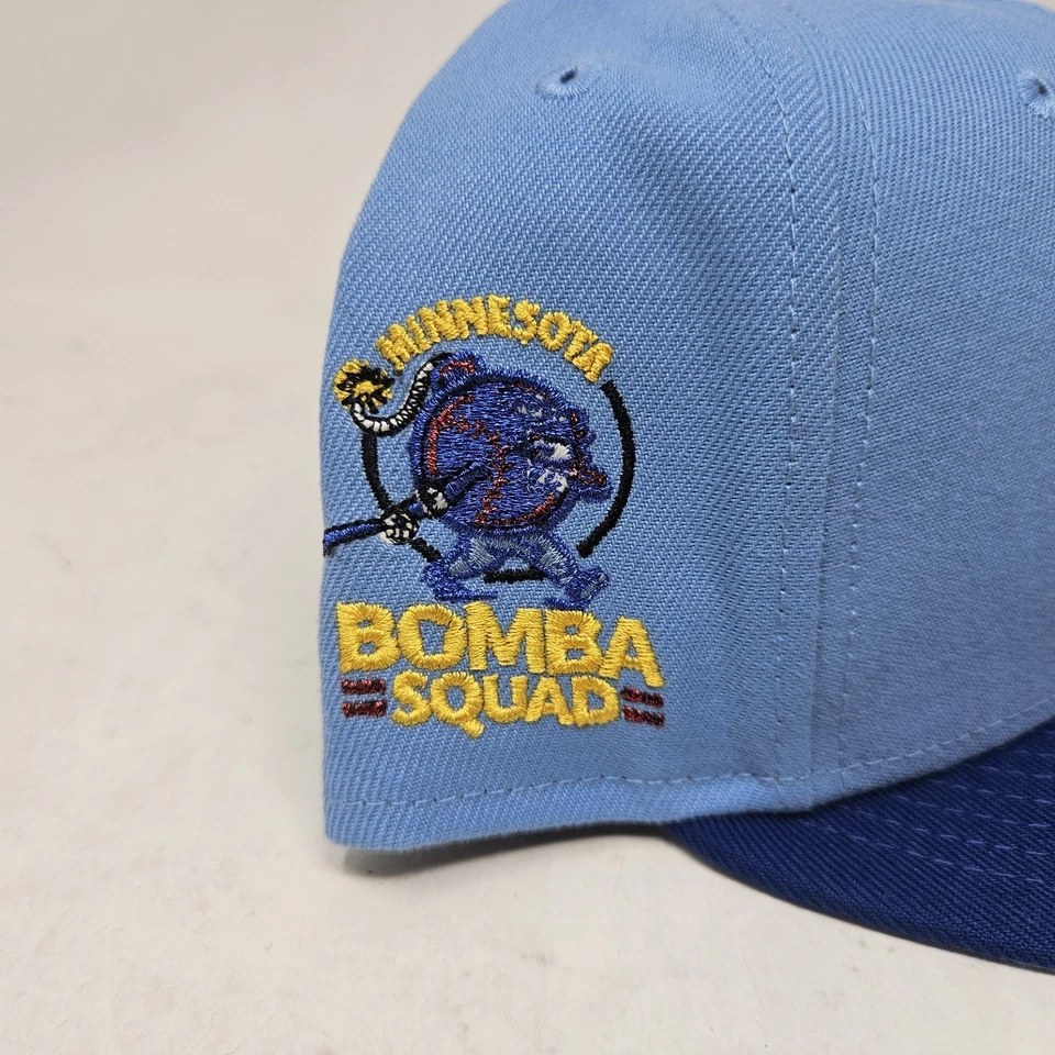 New Era 59FIFTY MLB Minnesota Twins Bomba Squad Patch Blue Fitted - Size 7 5/8 - Image 3 of 4