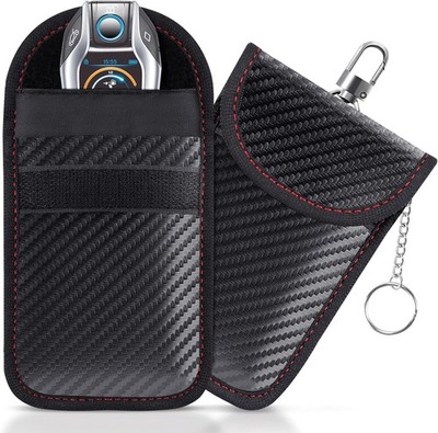 Faraday Pouch for Car Keys, Faraday Bag, Car RFID Signal Blocking Holder, Key Fo