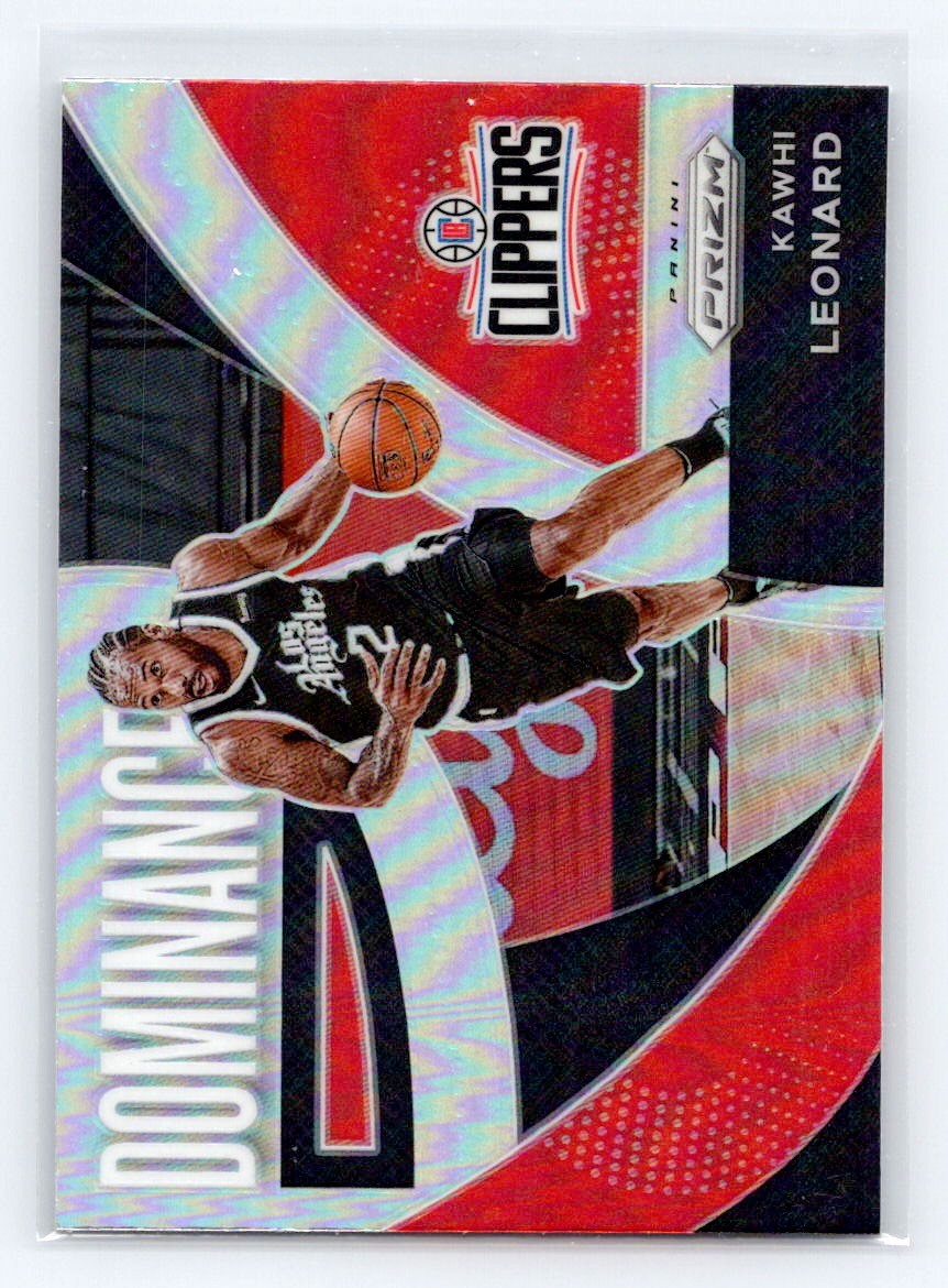 2021-22 Panini Prizm #22 Kawhi Leonard Dominance Prizm Silver Clippers