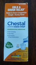 HOMEOPATHIC Cold and Cough Syrup for Nasal Chest Congestion, Runny Nose, Sore
