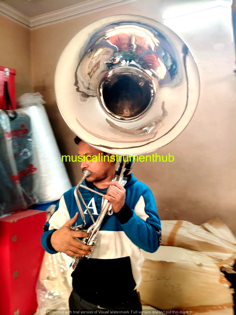 Bocchino Per Tuba E Sousaphone Curry 124G Silver, Placcato Argento, Nuovo, Spedizione Rapida