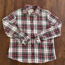 L.L.Bean Women  s Scotch Plaid Flannel Shirt Relaxed Fit 100 Cotton S/P