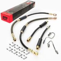 4X Bremsschlauch Leitung Bremse +Haltefeder Vorne Hinten FüR VW Golf VI Plus