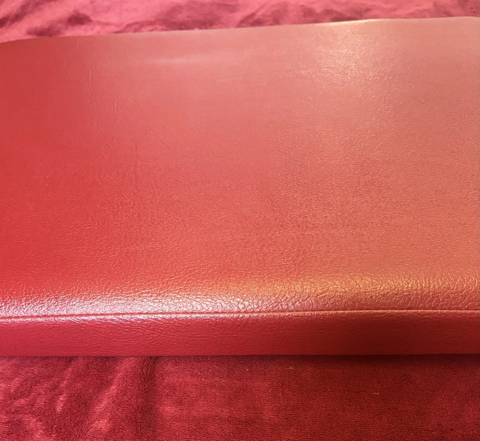 94-01 Dodge Ram 1500 2500 tapa de consola central de cuero rojo OEM Foto 3 de 4