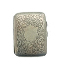 Antikes edwardianisches EPNS silber verziertes Zigaretten oder Visitenkartenetui 1900 1910