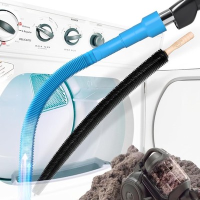 Holikme 2 Pieces Dryer Vent Cleaner Kit, Dryer Lint Vacuum Attachment and Flexib