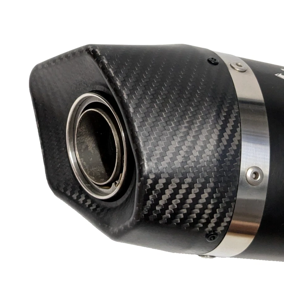 ARROW 71805AKN Maxi Race Tech Dark Aluminium Slip On Muffler Carbon End Cap - image 2 of 4