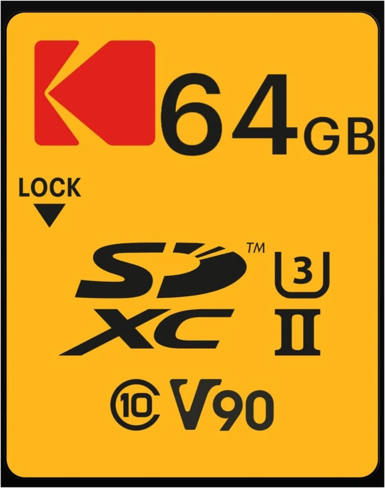 Kodak 64GB UHS-II U3 V90 Ultra Pro SDXC Memory Card - Up to 64 GB, Black  - Image 4 of 4