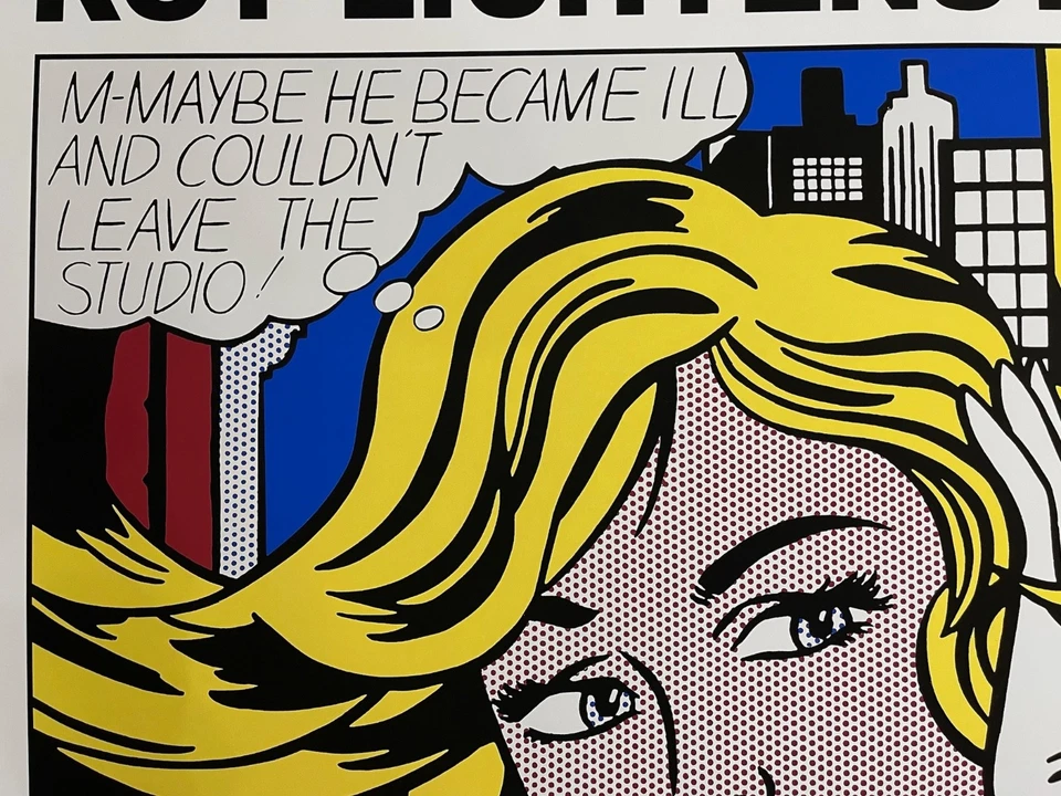 Roy Lichten 1979 Vintage Grande Raro Litografía Banksy Basquiat Kaws Foto 3 de 4