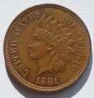 1881 Indian Head Cent UNC BN, Better Grade Penny 1C coin