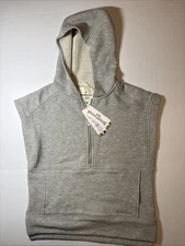 Smartwool Recycled Terry Gray Hooded Sleeveless Pullover Women’s S Top NWT $130