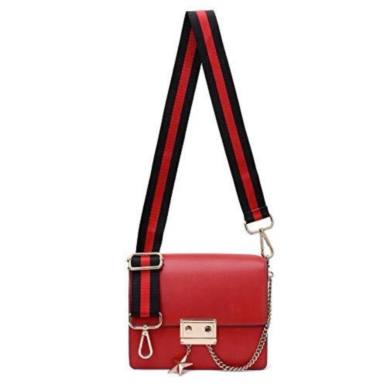 Crossbody Replacement Adjustable Strap Red Black … - image 4