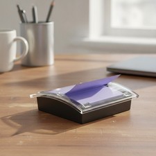 3x3 Inch Pop Up Sticky Note Dispenser Black Plastic for Office Desk