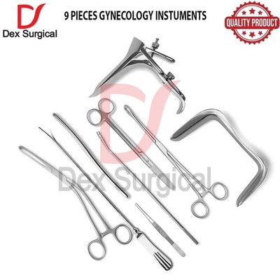 Basic Surgical 9 Pieces gynecology surgical Instrument set kit