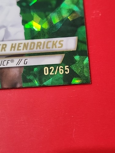 Tyler Hendricks 2024-25 BOWMAN CHROME U SAPPHIRE Green Refractor 2/65 UCF - Picture 3 of 5