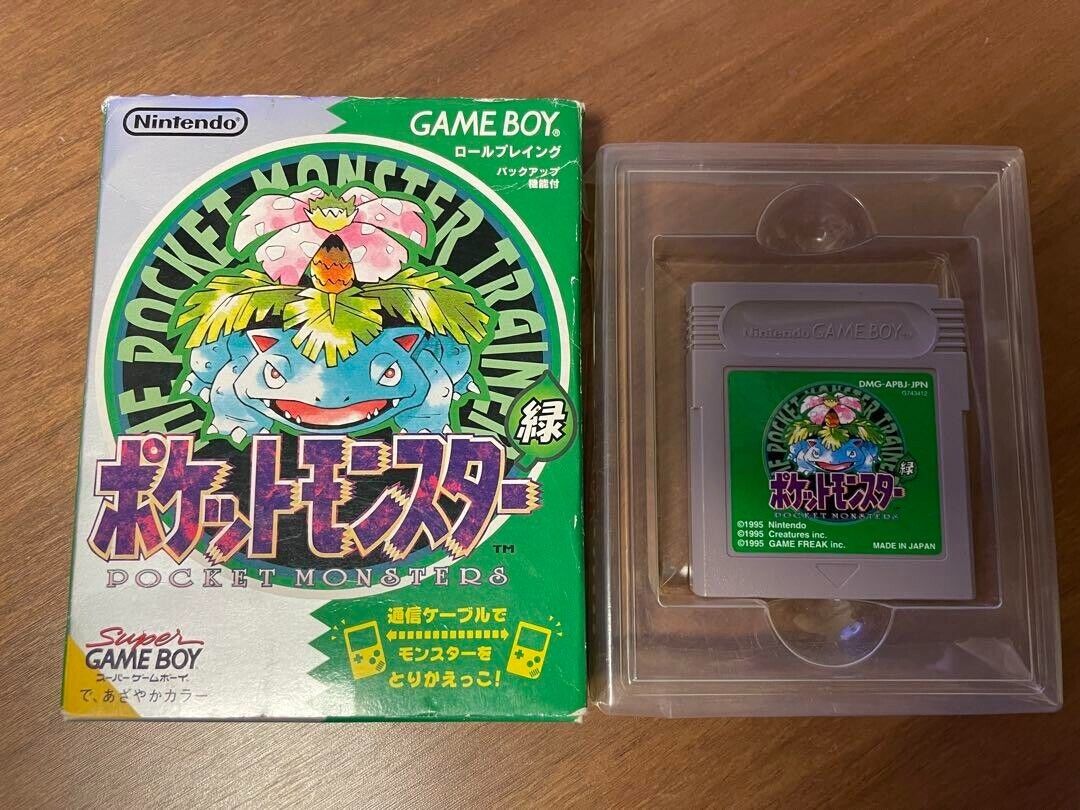 Nintendo Gameboy Pokemon Green Version Retro Pocket monsters Nintendo Gameboy Pokemon Green Version Retro Pocket monsters
