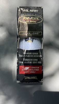 New TOP FLITE XL2000 Golf balls Box Of 3 Extra Long Spalding Branded Caterpillar