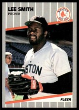 1989 Fleer Baseball Card Lee Smith Boston Red Sox #99