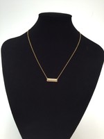 Rebecca Minkoff Pavé Bar Pendant Necklace $58 on sale Rebecca Minkoff Pavé Bar Pendant Necklace $58 on sale