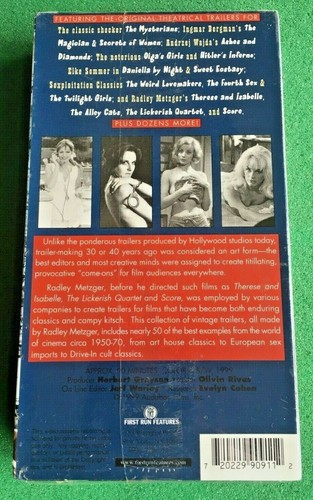 The Radley Metzger Trailers (VHS, 1999) PROMO SCREENER + FREE DVD - Picture 2 of 2