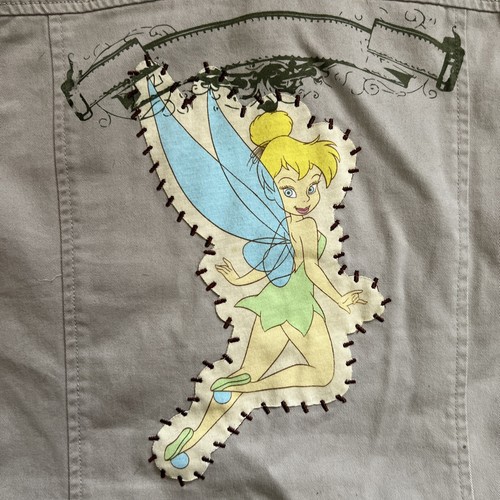 Retro 90s Disney Store TINKER BELL JACKET Women’s Medium Safari Embroidered Rare - Picture 9 of 12