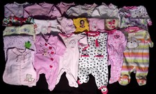 Lots of Girl's Size 0-3 Months One Piece Footed Pajama Outfits Carter's Ur Pick