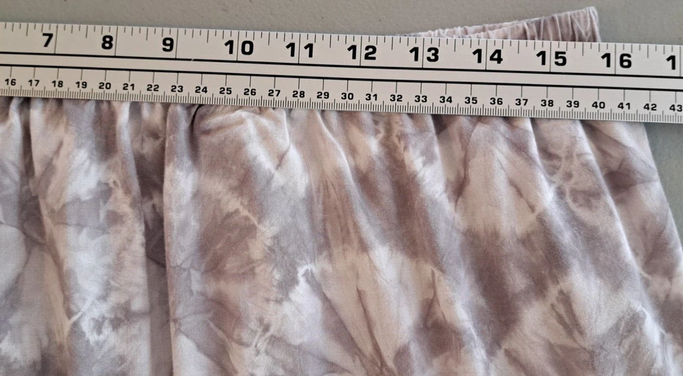 Maxi Falda Alternativa Tie Dye Para Mujer L Gris y Blanco Boho Y2K Larga Pull-on Foto 4 de 4