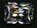 TOP QUALITY 6A++ RADIANT CUT 16x12 MM. WHITE CUBIC ZIRCONIA CZ