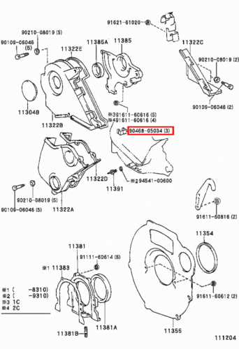 Genuine LandCruiser 80 75 70 78 Series 1HZ 1KZ 1PZ 1HD Timing Belt Cover Clip - Picture 6 of 20