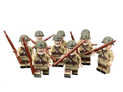Set 24 pezzi figurine militari WW2 (USA, UK, GER, FRA, SOVIET), regalo giocattolo fai da te per bambini - Foto 21 di 35